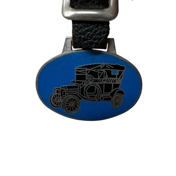 American Series 1916 Ford Model T Antique Car Vintage Enamel Key Chain Leather - Picture 3 of 4